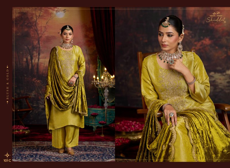 Mehrun By Shiddat Viscose Ziraff Silk Salwar kameez